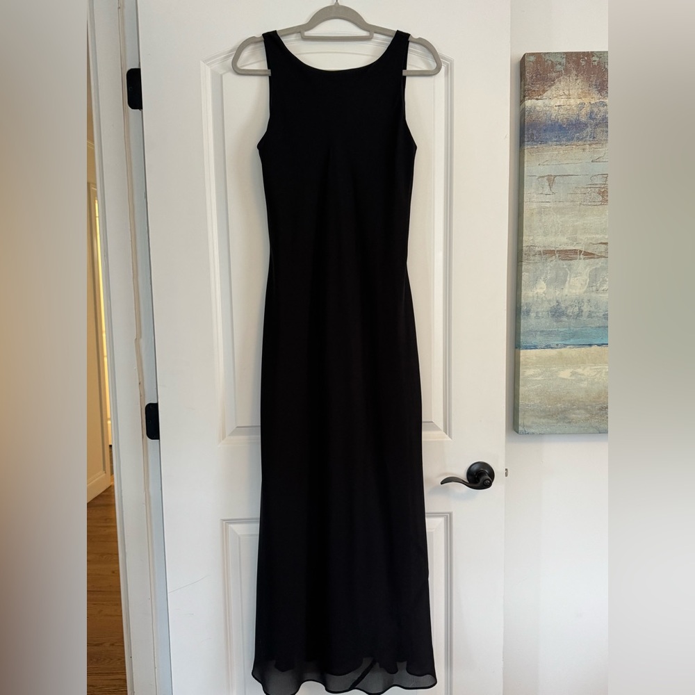 Vintage Elegant Black Sleeveless Maxi Dress